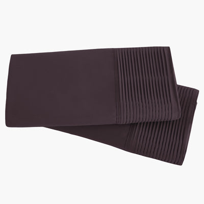 2-Piece Pleated Hem Pillowcase Set in Purple