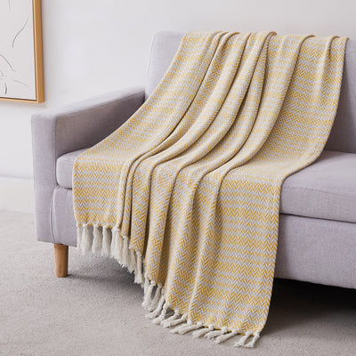 Cotton Herringbone Blankets and Throws
