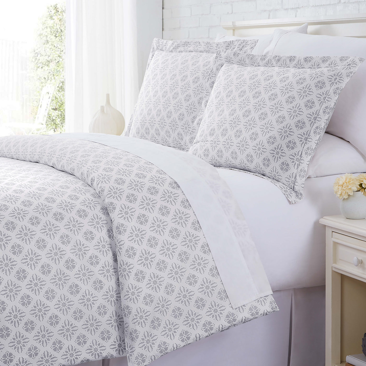 Dawn Duvet Cover in Grey