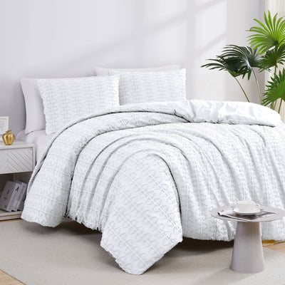 Clipped Jacquard Duvet Cover Set