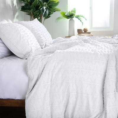 Clipped Jacquard Duvet Cover Set