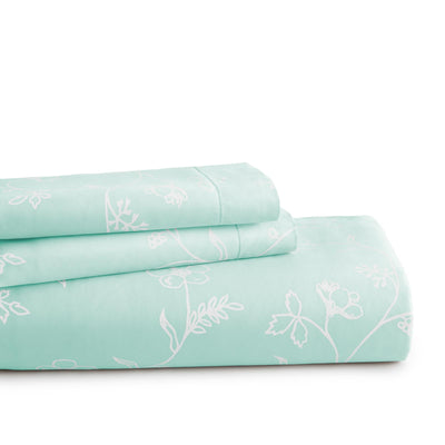 100% Cotton Secret Garden Duvet Cover in Pastel Green