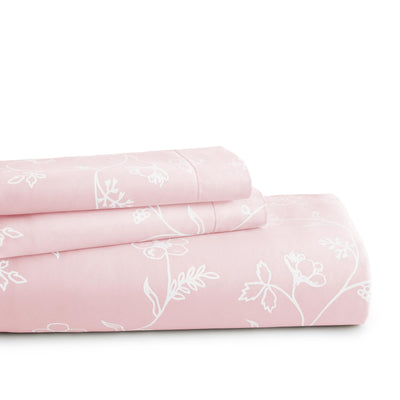 100% Cotton Secret Garden Duvet Cover in Pastel Pink