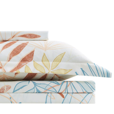 Stack Image of Palm Leaf Duvet Cover Set in cream#color_palm-leaf-cream