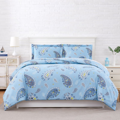 Pretty Paisley Duvet Cover in Blue