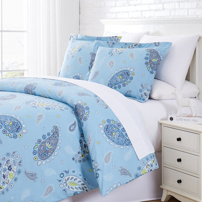 Pretty Paisley Duvet Cover in Blue