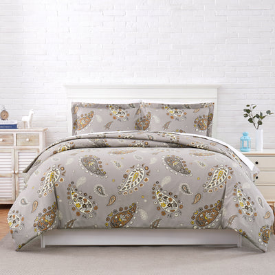 Pretty Paisley Duvet Cover in Taupe