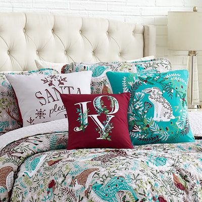 Christmas Woodland 6-Piece Oversized Quilt Bedding Set