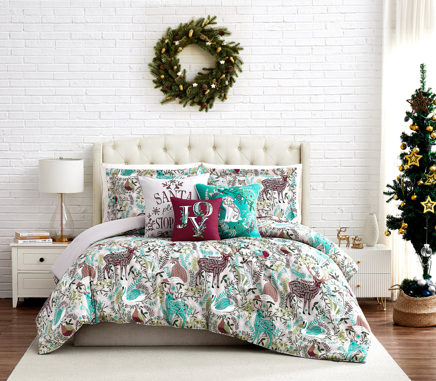 Christmas Woodland 6-Piece Oversized Comforter Set