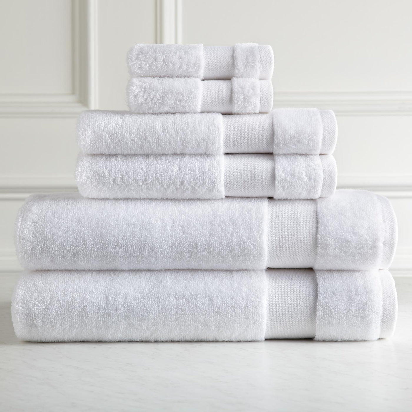 500 GSM Towel Set in White