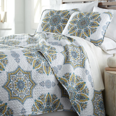 Tranquil Zen Quilt Set in Aqua