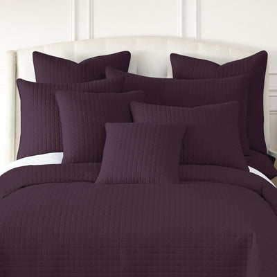 110 GSM Microfiber Quilted shams in multiple sizes in Purple