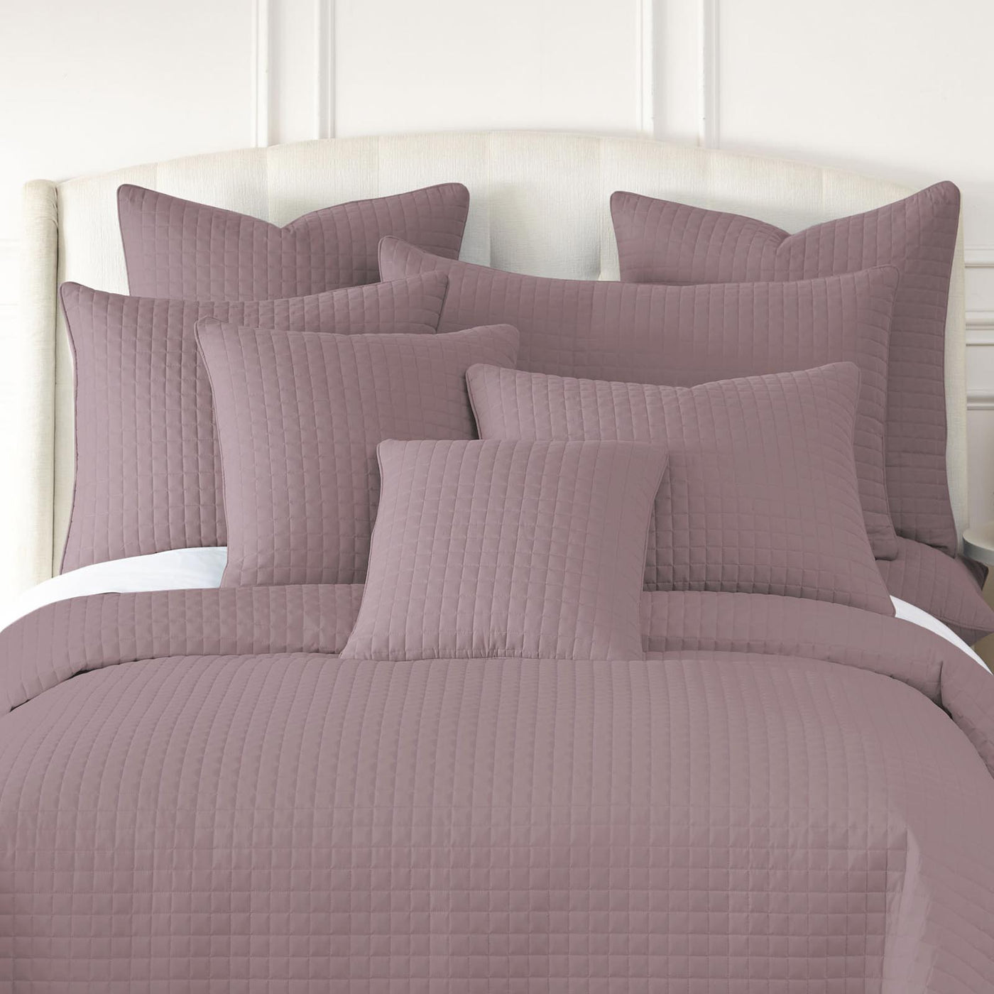 110 GSM Microfiber Quilted shams in multiple sizes in lavender