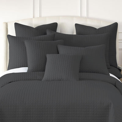 110 GSM Microfiber Quilted shams in multiple sizes in Slate