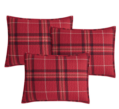 Purely Plaid daybed cover set in Red shams