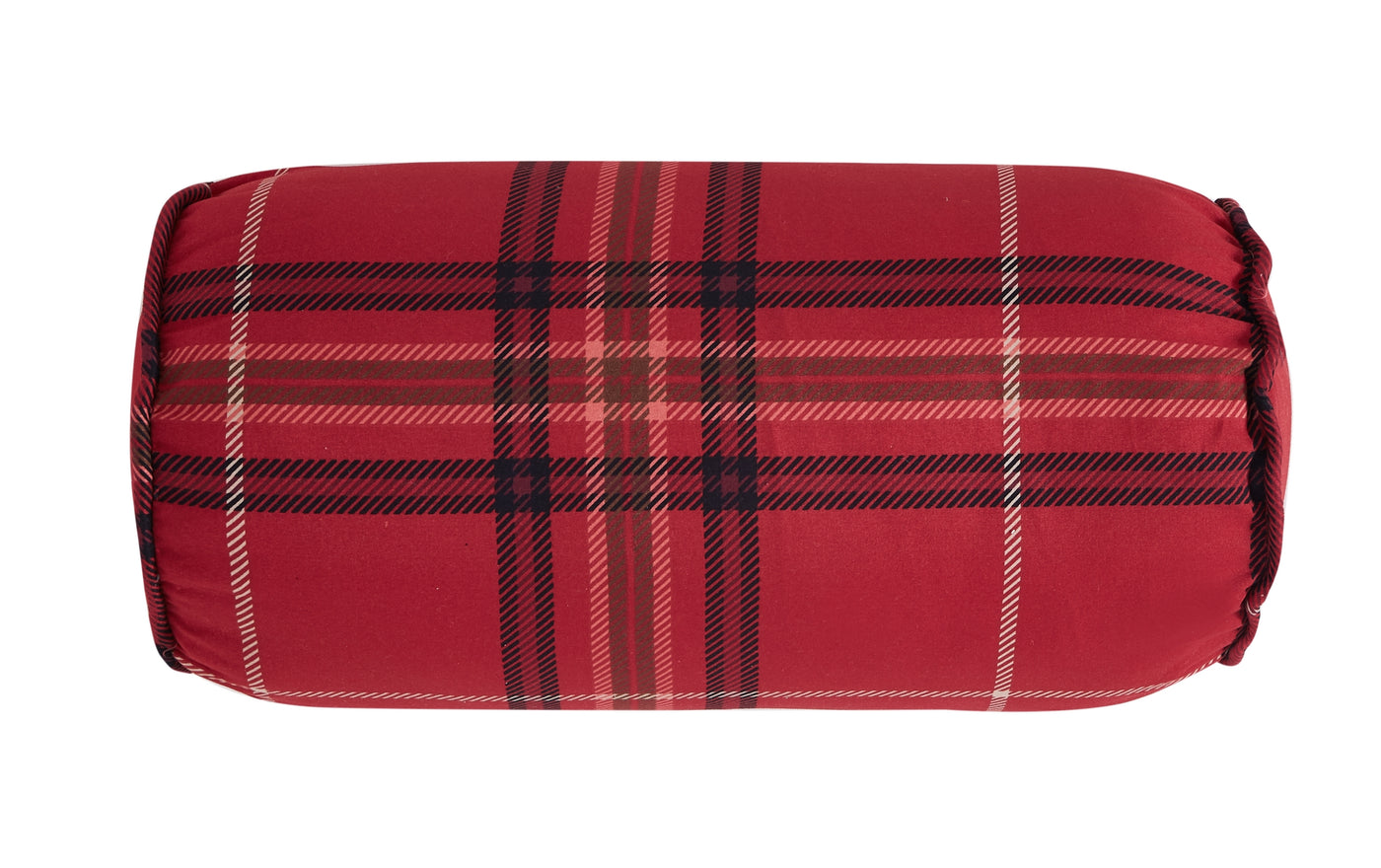 Purely Plaid daybed cover set in Red neck roll